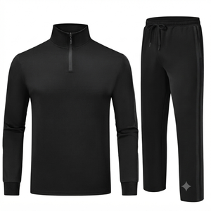 Conjunto Deportivo de Invierno para Hombre, 2 Piezas, con Cierre de Media Cremallera, Ligero, Resistente, Transpirable y Elástico en 4 Direcciones - Product Image 2