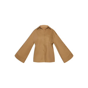 Chemise décontractée pour femme, coupe ample, couleur unie, boutonnée, manches longues, en popeline, de haute qualité, chemise formelle pour femme - Product Image 5