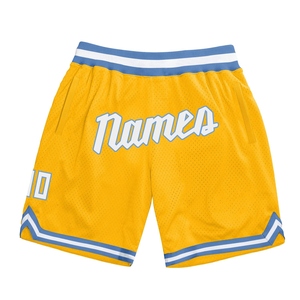 Shorts de basket-ball rétro authentiques personnalisés OMMIZ INDUSTRY, rouge et blanc, vente en gros directe (13) - Product Image 2