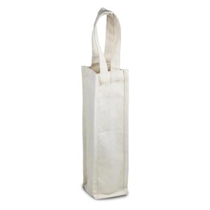 Natural Cotton Canvas <b>Bottle</b> Tote Elegant Wine Gift <b>Bag</b> - Product Image 1