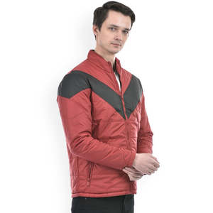 Chaqueta de lana de alta calidad para hombre, con logotipo personalizado, cierre de cremallera, cuello alto, relleno de plumón, con acabado brillante, para el invierno. - Product Image 3