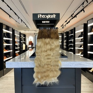 99J Borgoña pelo indio Remy brasileño materia prima de alta calidad recto 3 paquetes cierre 10-26 pulgadas extensiones de cabello humano - Product Image 1