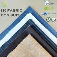 Tissu satiné de haute qualité, tissé et imprimé, poids moyen, mélange de laine mérinos TRW, rayonne/polyester, pour costumes et vêtements pour hommes