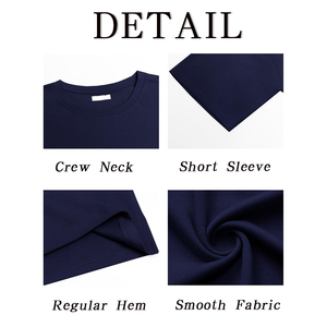 เสื้อยืดโอเวอร์ไซส์ผู้ชาย ผ้าฝ้ายน้ำหนักเบา ทรงหลวม สไตล์สตรีทแวร์ แขนสั้น เรียบง่าย แฟชั่น - Product Image 6