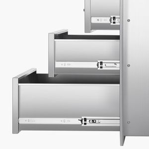 Cassetti BBQ in Acciaio Inox per Cucina Esterna a Triplo Accesso 18.11" L x 23.23" P x 23.23" H con Maniglie per Isola BBQ - Product Image 3