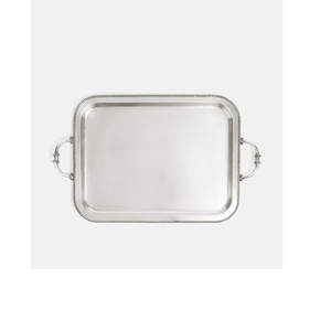Brushed Metal Serving <b>Tray</b> <b>With</b> <b>Handles</b> For Dining Table And Kitchen Counter Residential Use Dishwasher Safe - Product Image 6