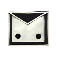 Tablier de Grand Maître de la Franc-Maçonnerie de Malte, Réglementation de Malte, Broderie Argentée, pour Maître Maçon Droitier du Collège de Frères