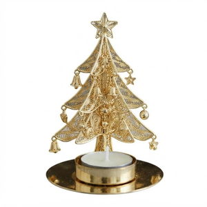 <b>Christmas</b> <b>Tree</b> Candle Holder Metal Tealight Candlestick Handmade Iron Ornament for Wholesale <b>Christmas</b> Decorations <b>Table</b> - Product Image 1