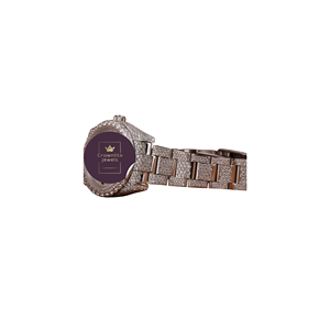 Reloj de Lujo para Hombre con Moissanita, Oro Blanco, Forma Redonda, Estilo Diamante, Diseño Simple y Antiguo, Movimiento de Cuarzo, Resistencia al Agua 10 Bar - Product Image 2