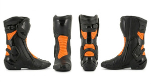 Botas de Motociclismo Duraderas de Caña Alta, Botas de Motocicleta Protectoras Impermeables para Carreras, Calzado Antideslizante de Seguridad, Botas de Turismo Personalizadas - Product Image 2