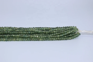 Cuentas de Rondelle facetadas de apatita verde natural, 4mm, 13 pulgadas, hebra de piedras preciosas naturales para la fabricación de joyas - Product Image 2