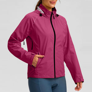 Women's Winter Lightweight Windbreaker Jackets With Adjustable Hood Water Resistant Casual Outdoor Streetwear Windbreaker Jacket - Product Image 3