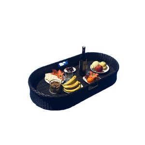 PG2025 Best Price <b>Plastic</b> Rattan Floating <b>Tray</b> Large <b>Serving</b> <b>Tray</b> for Breakfast Tea Handmade in Viet Nam - Product Image 3