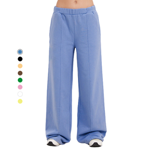 Pantalones Deportivos Holgados de Alta Calidad, 500 Gsm, para Mujer, Estilo Jogger, Pierna Ancha - Product Image 1
