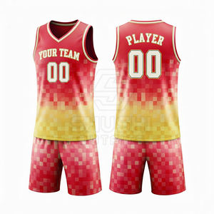 Uniforme de basket-ball sportif de qualité supérieure, respirant, durable, anti-humidité, séchage rapide, pour entraînement et matchs d'équipe, grandes tailles - Product Image 5