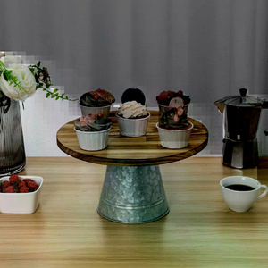 Multifunctional <b>Wood</b> <b>Cake</b> Stand with Acrylic Dome Kitchen Serving Platter and Tray for Elegant <b>Cake</b> Display - Product Image 5