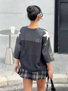 Maillot de sport OEM pour femme en maille, sublimation, streetwear, coupe ample, motif graphique, chemise tendance, fournisseur en gros - Product Image 6