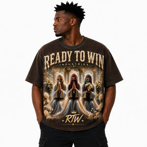 T-shirt pour homme Ready To Win Industries, manches courtes, imprimé, col rond, coton tissé, coupe classique - Product Image 6