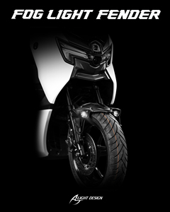 AJ LIGHT DESIGN Taiwan Bifocal Lens Natural White Auxiliary Motorcycle Light Front Fog Light Fender 43W/28W High/Low Beam <b>LED</b> - Product Image 3