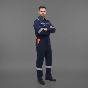 Overol de Seguridad Reflectante de Alta Visibilidad para Hombre, Clase 2 ANSI, de Poliéster, Impermeable, con Luz LED Intermitente, de 1 Pieza, Personalizado OEM - Product Image 5
