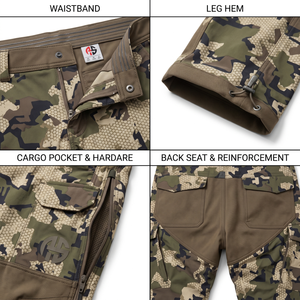 Pantalon cargo tactique pour homme - Schoeller, extensible 4 directions, coupe droite, pantalon de chasse, Cordura 1000D, séchage rapide, respirant, pour les situations extrêmes - Product Image 4
