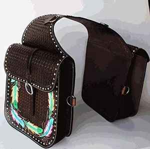 Bolsa de Cuero Genuino de Lujo Estilo Western |   Ciclismo de Carreras y Montaña |   Equipo Ecuestre Resistente para Uso Profesional de Jinetes - Product Image 3