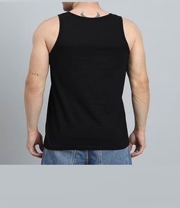 Chaleco Deportivo Personalizado con Logotipo Bordado, Camiseta sin Mangas 100% Algodón para Hombre, Camiseta Interior con Succión, Camiseta sin Mangas con Estampado - Product Image 3