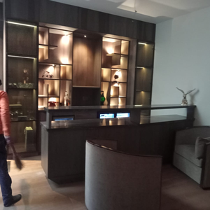 Barra Comercial Premium con Marco de Madera Iluminado, Diseño Contemporáneo Ecológico y Duradero para Interiores Modernos - Product Image 5