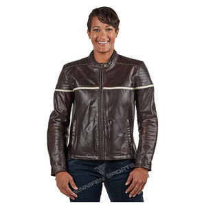 Women Rebel Track Riding Perforated Cowhide Kangaroo Motorbike Leather Racing Jacket Chaqueta CE <b>Protectors</b> All Sizes & Colors - Product Image 3