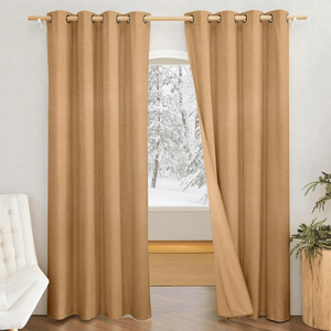 Rideaux occultants pour chambre à coucher, 2 panneaux, vente en gros fabricant, 100% coton, à œillets, texturés - Product Image 6