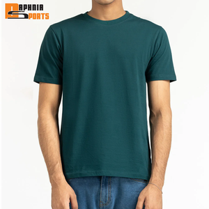 Camisetas de Hombre Tejidas en Algodón 100% para la Nueva Temporada de Verano, Tallas Grandes, Impresión de Logotipo Personalizado en la Parte Delantera, Camiseta Ecológica de Alta Calidad - Product Image 1