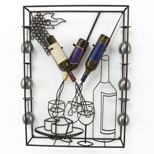 Moderno Estante para Botellas de Vino de Hierro Forjado, Ajustable, Decorativo, para Mesa o Bar en Casa, con Capacidad para 20-29 Botellas - Product Image 1