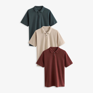 เสื้อโปโลชาย สินค้าขายดี ดีไซน์ใหม่ รับทำโลโก้ สีพื้น ระบายอากาศได้ดี เสื้อยืดโปโลสำหรับผู้ชาย - Product Image 6
