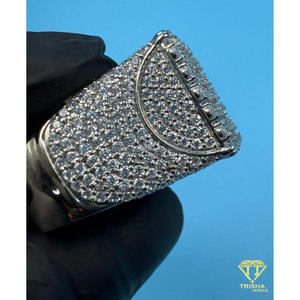 Anillo de Plata 925 Premium con Diamante Cultivado en Laboratorio, Diseño Cuadrado, Joyería Brillante para Compradores Mayoristas - Product Image 6