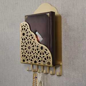 Support de Coran pliable en bois fait main, brun poli, avec motifs floraux géométriques complexes sculptés en forme de X, support de livre religieux durable - Product Image 2