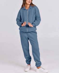 Business OEM Women's High Quality 100% Cotton Eco-Friendly Breathable Quick Dry Streetwear Customizable <b>Gym</b> Sports <b>Tracksuits</b> - Product Image 5