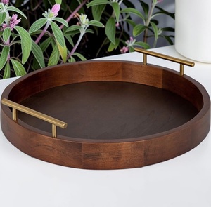 Plateau de service en bois artisanal Unicorn Handicrafts, durable, facile à nettoyer, finition naturelle, pour la restauration, les restaurants, les hôtels, les cafés et la maison - Product Image 4