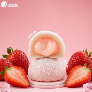 Mochi de Fresa DAI LONG con Relleno de Crema de Frutas y Cobertura de Coco para Desayunos, Meriendas y Fiestas - Product Image 2
