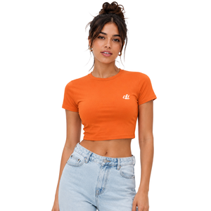Camiseta de Mujer de Manga Corta y Cuello Redondo, Corte Ajustado, Color Sólido, Algodón, para Primavera/Verano, con Logotipo Personalizado - Product Image 1
