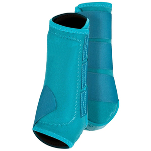 Horse Protective Boots Black <b>Blue</b> Striped Neoprene Training Leg Guards for Horse Leg Protection - Product Image 6