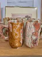 Tasse en marbre onyx vert de 6 pouces, tasse à café ou à thé en pierre naturelle, artisanale, polie, vaisselle décorative, cadeau