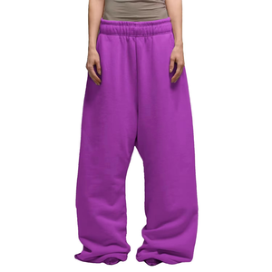Pantalon de jogging ample et évasé en velours côtelé vintage respirant 100 % coton molletonné 500 GSM pour homme, couleur pierre - Product Image 5