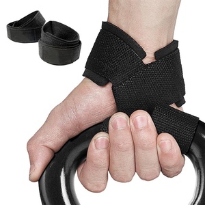 Neoprene Material Professional Grade Figure Eight Weight Power Lifting <b>Straps</b> Hook Loop Closure Palm Guard Effective Training - Product Image 4