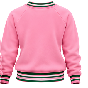 <b>Pink</b> Sisterhood <b>Heart</b> Graphic Women Sweatshirt Knitted Rib Crew Neck Long Sleeve Casual Pullover Fashion Ladies Custom <b>Top</b> - Product Image 2