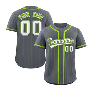 Maillot de baseball OEM à manches courtes, vierge, économique, en gros, broderie, 100% polyester, respirant, col en V, bretelles réglables, World Jersey - Product Image 2