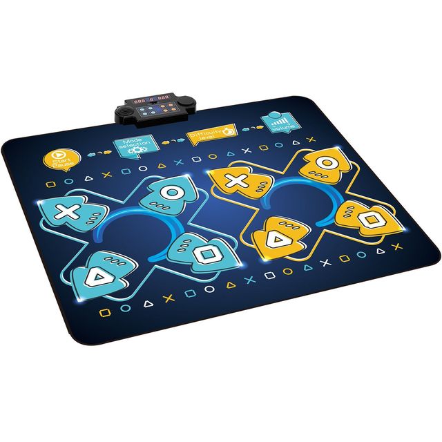 8-Button Electronic Dance Pad Adjustable Volume Single/Two Player Modes 3+ Year Old Girls' Dance Mat Built-in Music Model