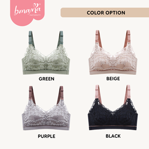 Soutien-gorge d'allaitement post-partum grande taille sans armatures à fermeture dorsale coupe ample pour femmes enceintes Spandex/Coton - Product Image 5