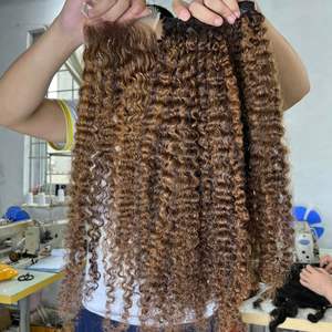 CDYHAIRVN-Lot de cheveux humains bouclés d'origine vietnamienne non remy, 100% extensions brutes, texture douce, noire et naturelle, qualité supérieure - Product Image 3