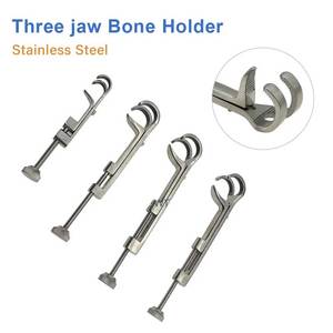 Pinces à trois griffes pour la manipulation des os, instruments chirurgicaux orthopédiques, acier inoxydable, outil professionnel SURGINEXA - Product Image 5