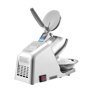 Máquina Eléctrica para Picar Hielo de 2 Cuchillas, 143 lb por Hora, Máquina para Hacer Hielo Raspado de Acero Inoxidable con Tapa para Recipiente, Máquina para Hacer Conos de Nieve - Product Image 1